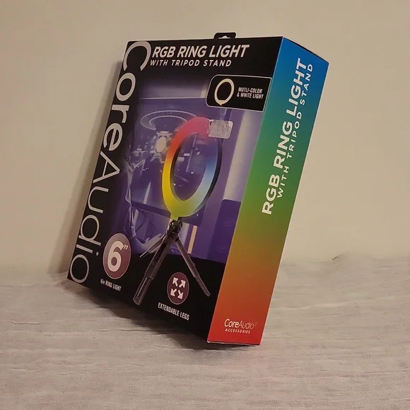 NWT Core Audio RGB ring light with tripod stand - Picture 10 of 12